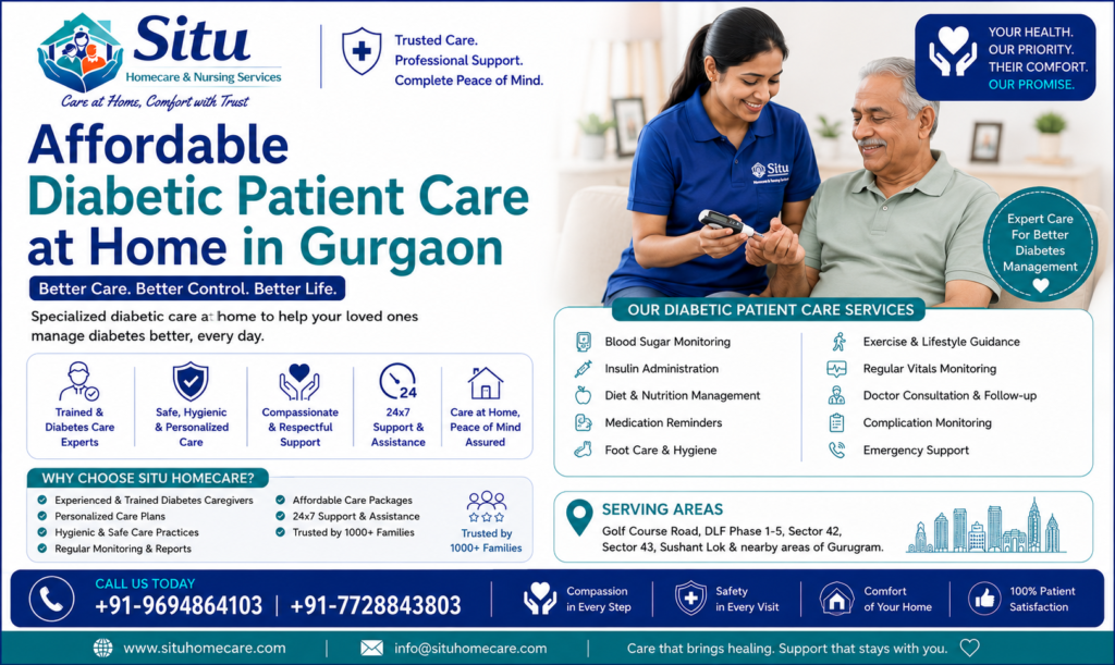 Affordable Diabetic Patient Care at Home in Gurgaon