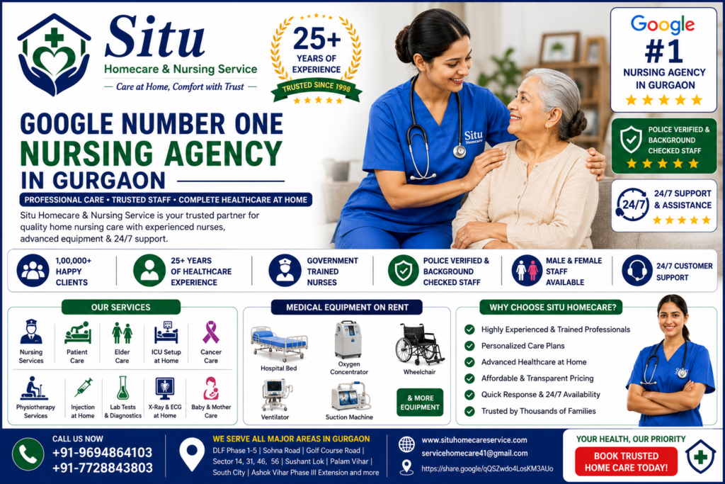 Google Number One Nursing Agency in Gurgaon – Situ Homecare & Nursing Service