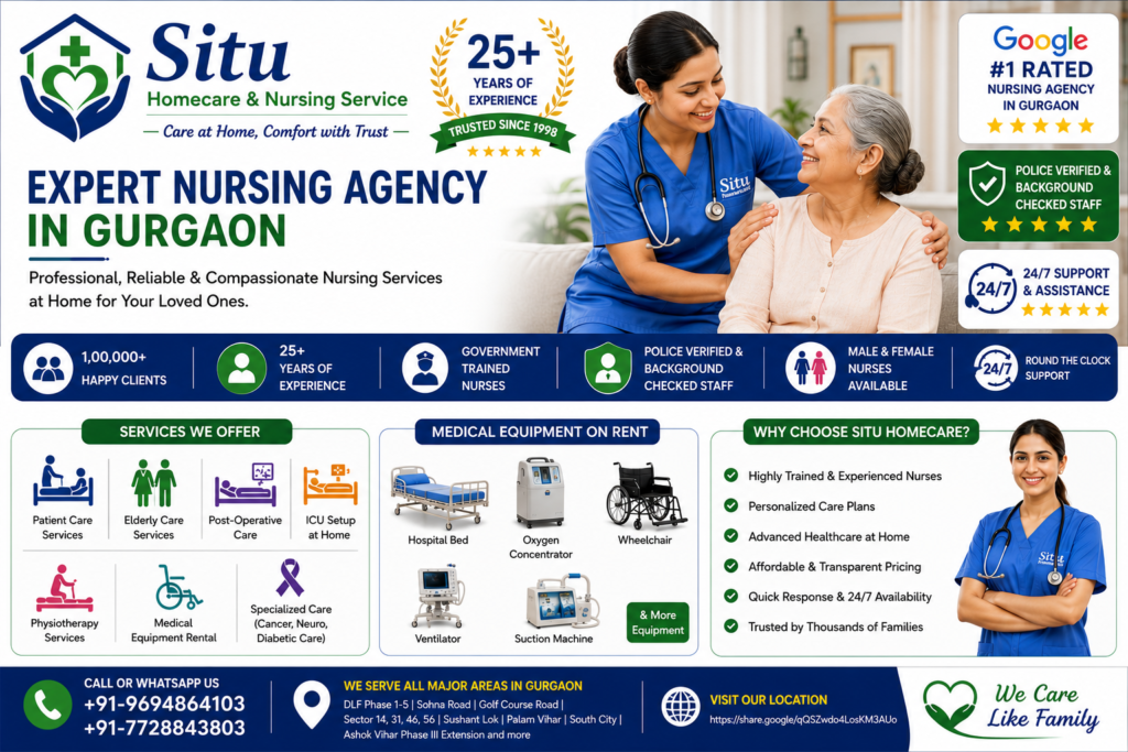 Expert Nursing Agency in Gurgaon – Situ Homecare & Nursing Service