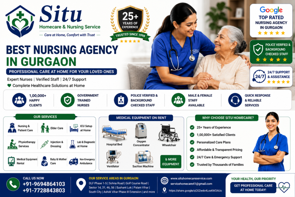 Best Nursing Agency in Gurgaon – Situ Homecare & Nursing Service